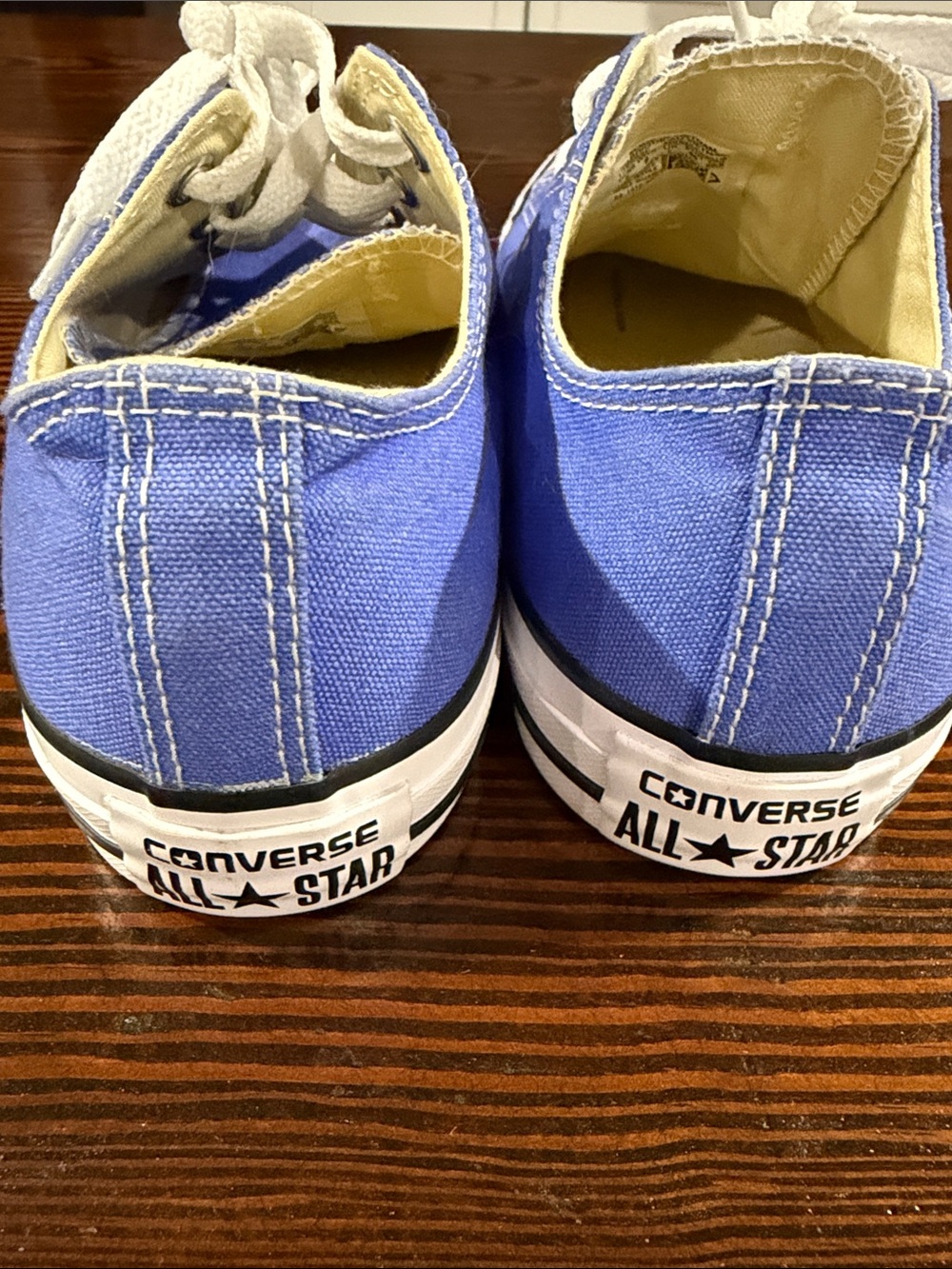 Converse Low Top Canvas Sneakers - Blue & White size 9 - Picture 2 of 7